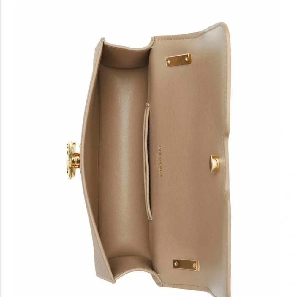 NWT Burberry Tan Leather Crossbody Bag - Picture 2 of 12